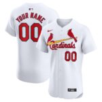 St. Louis Cardinals Nike Home Elite Custom Jersey - White - 49Native