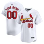 St. Louis Cardinals Nike Home Limited Custom Jersey - White - 49Native
