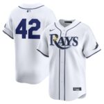 Tampa Bay Rays Nike 2024 Jackie Robinson Day Home Limited Jersey - White - 49Native