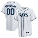 Tampa Bay Rays Nike Home Replica Custom Jersey - White - 49Native