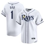 Tampa Bay Rays Nike #1 Dad Home Limited Jersey - White - 49Native