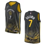 Warriors 2022-23 City Edition Patrick Baldwin Jr. Black Jersey Swingman - 49Native