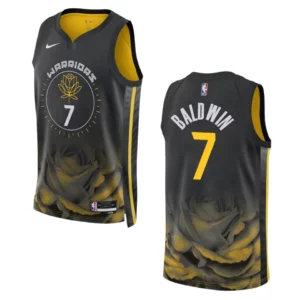 Warriors 2022-23 City Edition Patrick Baldwin Jr. Black Jersey Swingman - 49Native