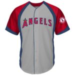Los Angeles Angels Profile Big & Tall Colorblock Team Fashion Jersey - Gray - 49Native