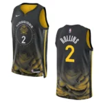 Warriors 2022-23 City Edition Ryan Rollins Black Jersey Swingman - 49Native