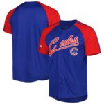 Chicago Cubs Stitches Button-Down Raglan Fashion Jersey - Royal - 49Native