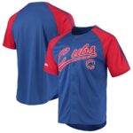 Chicago Cubs Stitches Button-Down Raglan Replica Jersey - Royal - 49Native