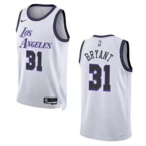 Lakers 2022-23 City Edition Thomas Bryant White Jersey Swingman - 49Native