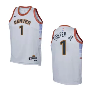 Youth Denver Nuggets 2022-23 City Edition Michael Porter Jr. Grey Jersey - 49Native