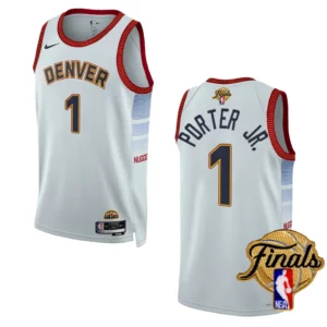 Michael Porter Jr. White 2023 NBA Finals Denver Nuggets City Edition Jersey - 49Native