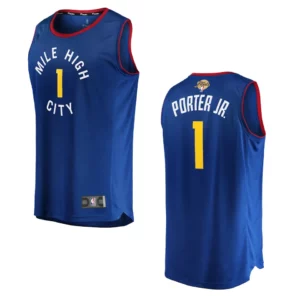 Michael Porter Jr. Blue 2023 NBA Finals Denver Nuggets Fast Break Player Jersey - 49Native