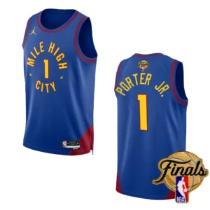 Michael Porter Jr. Blue 2023 NBA Finals Denver Nuggets Statement Edition Jersey - 49Native