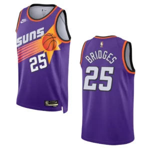 Phoenix Suns Mikal Bridges Purple Swingman 2022-23 Classic Edition Jersey - 49Native