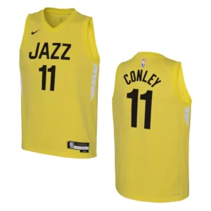 2022-23 Utah Jazz Youth Icon Edition Mike Conley Yellow Jersey - 49Native
