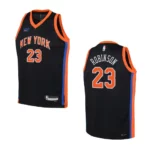 Youth New York Knicks 2022-23 City Edition Mitchell Robinson Black Jersey - 49Native
