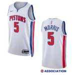 Monte Morris Association Edition Detroit Pistons 2022-23 White Swingman Jersey - 49Native