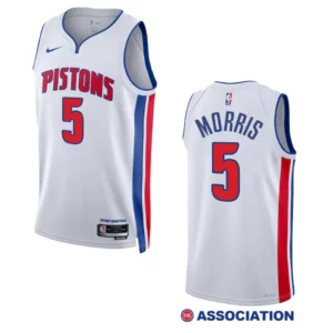 Monte Morris Association Edition Detroit Pistons 2022-23 White Swingman Jersey - 49Native