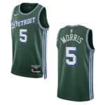 Monte Morris City Edition Detroit Pistons 2022-23 Green Swingman Jersey - 49Native