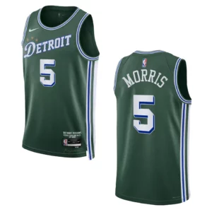 Monte Morris City Edition Detroit Pistons 2022-23 Green Swingman Jersey - 49Native