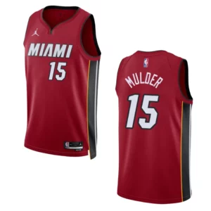 Miami Heat Mychal Mulder 2022-23 Statement Edition Red Swingman Jersey - 49Native