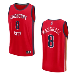 Naji Marshall Statement Edition New Orleans Pelicans 2023-24 Red Fastbreak Replica Jersey - 49Native