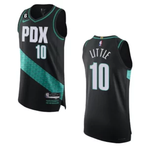 Portland Trail Blazers Nassir Little 2022-23 City Edition Black Jersey - 49Native