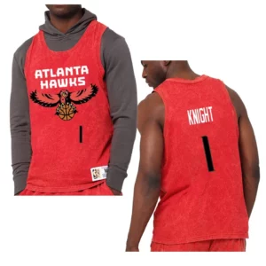Nathan Knight Atlanta Hawks Quintessential Worn Out Tank Top Jersey Red - 49Native