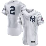 Derek Jeter New York Yankees Nike 2020 Hall of Fame Induction Patch Jersey - White/Navy - 49Native