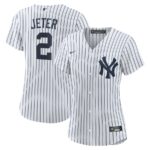 Derek Jeter New York Yankees Nike Women's Home Replica Player Name Jersey - White/Navy - 49Native