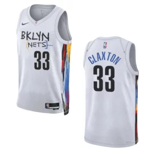 Brooklyn Nets Nicolas Claxton 2022-23 City Edition White Swingman Jersey - 49Native