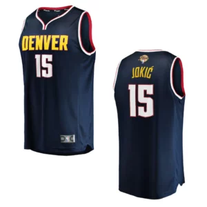 Nikola Jokic Navy 2023 NBA Finals Denver Nuggets Fast Break Player Jersey - 49Native