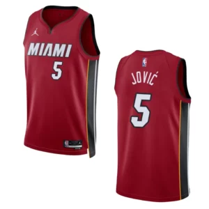 Miami Heat Nikola Jovic 2022-23 Statement Edition Red Swingman Jersey - 49Native