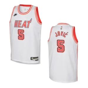 2022-23 Miami Heat Youth Classic Edition Nikola Jovic White Jersey - 49Native
