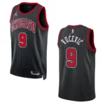 Chicago Bulls Nikola Vucevic 2022-23 Statement Edition Black Swingman Jersey - 49Native