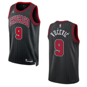 Chicago Bulls Nikola Vucevic 2022-23 Statement Edition Black Swingman Jersey - 49Native