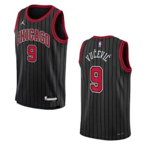 Youth Chicago Bulls 2022-23 Statement Edition Nikola Vucevic Black Jersey - 49Native