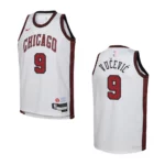 2022-23 Chicago Bulls Youth City Edition Nikola Vucevic White Jersey - 49Native