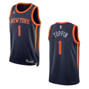 Obi Toppin Statement Edition New York Knicks 2022-23 Black Swingman Jersey - 49Native