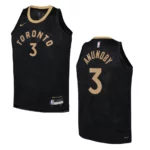 Youth Toronto Raptors 2022-23 City Edition OG Anunoby Black Jersey - 49Native