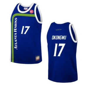 Atlanta Hawks Onyeka Okongwu Hardwood Classics Fashion Jersey Blue - 49Native