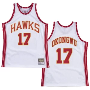 Atlanta Hawks Onyeka Okongwu Hardwood Classics Jersey Retro White - 49Native