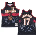 Atlanta Hawks Onyeka Okongwu Lightning Jersey Hardwood Classics Black - 49Native