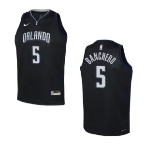 Youth Orlando Magic 2022-23 City Edition Paolo Banchero Black Jersey - 49Native