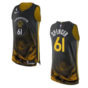 Golden State Warriors Pat Spencer 2022-23 City Edition Black Authentic Jersey - 49Native