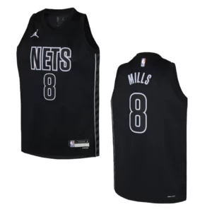 Youth Brooklyn Nets 2022-23 Statement Edition Patty Mills Black Jersey - 49Native