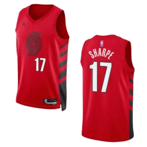 Portland Trail Blazers Shaedon Sharpe 2022-23 Statement Edition Red Jersey Swingman - 49Native