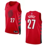 Portland Trail Blazers Jusuf Nurkic 2022-23 Statement Edition Red Jersey Swingman - 49Native