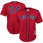 David Ortiz Boston Red Sox Mitchell & Ness Preschool Cooperstown Collection Mesh Batting Practice Jersey - Red - 49Native