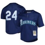 Ken Griffey Jr. Seattle Mariners Mitchell & Ness Preschool Cooperstown Collection Mesh Batting Practice Jersey - Navy - 49Native