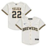 Christian Yelich Milwaukee Brewers Nike Preschool Home Replica Player Jersey - Cream - 49Native